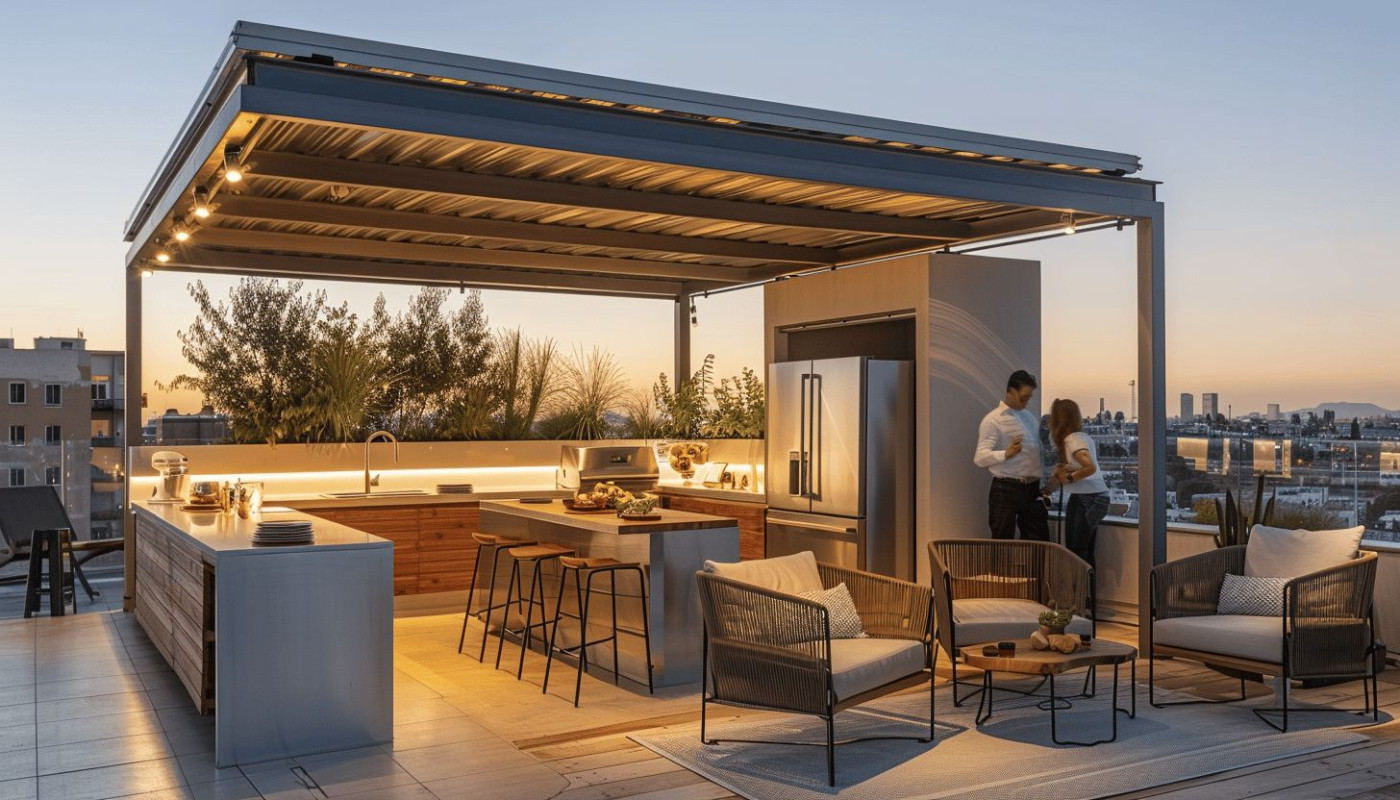 Optimiser les espaces extérieurs avec des pergolas et cuisines modernes